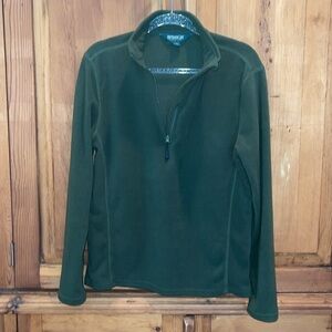 Outdoor Life Dark Green Pullover Quarter Zip Sweatshirt Sz. S